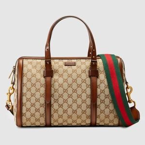 ❗️SOLD❗️Gucci Lady Web Original Canvas Boston Bag
